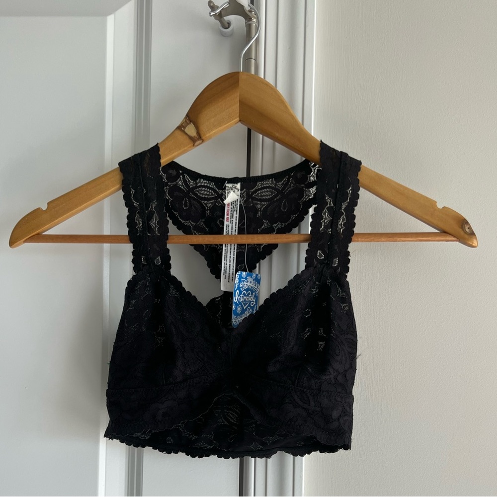 NWT Free People Black Bralette